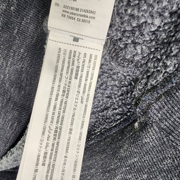 Mens Heather Gray Hollister Drawstring Hooded Sweatshirt Long Sleeve Size XL - Picture 8 of 12